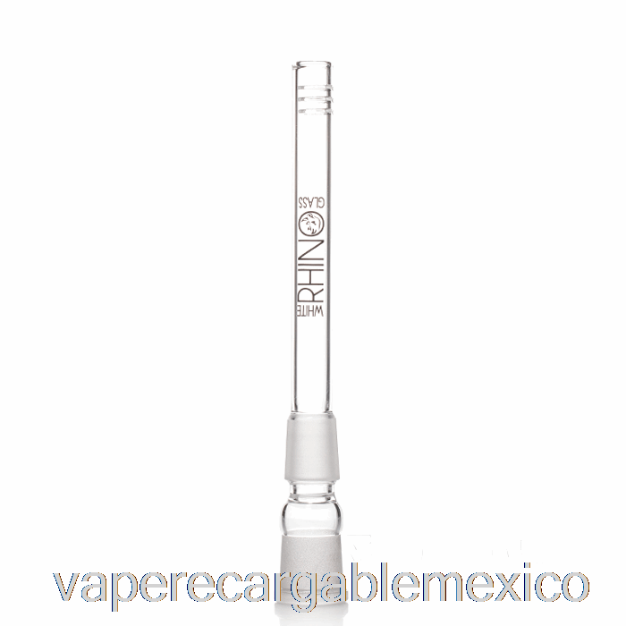 Vape Recargable White Rhino 19/19 Tallo Inferior De Vidrio 5.5 Pulgadas